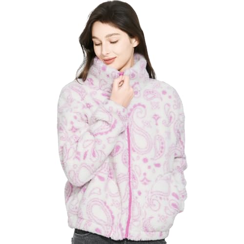 Women's Fleece Jackets Full Zip High Collar 290G Thickened Coats Long Sleeve Casual Outdoor Jacket3