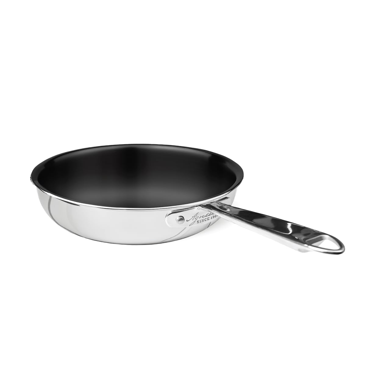 Padella Svasata Alta in Alu-Inox 1907 2ply antiaderente PFAS Free, un manico, diam. 28cm Agnelli
