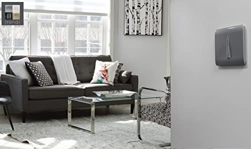 Trendi 1 Gang 2 Way Artistic Modern Glossy 10 Amp Rocker Tactile Light Switch Silver ART-SS2SI