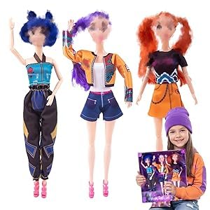 LMT Action Figures Se tStyle B Toys Hunter Figures Kids Cute Dolls Cartoon Figurine with Movie Pop Singer Collectible Toy Model Set Anime Merch Fan Figures for Display Desk Party Decor Birthday Gift