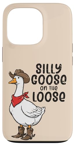Goose Silly On The Loose Cowboy �ʔ������� �����Y ���f�B�[�X �L�b�Y �X�}�z�P�[�X iPhone 13 Pro �p