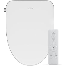 Smart Bidet Toilet Seat for Elongated Toilets, Electric Heated Seat with Remote Control, Warm Water Wash, Self-Cleaning Nozzle, Adjustable Temperature, Air Dryer, Deodorizer & LED Night Light
