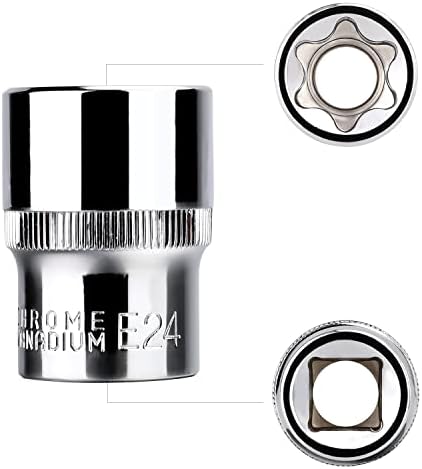 Amazon Basics E Torx Star Socket Set, 14-Piece