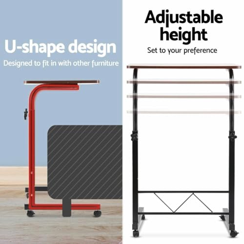 Image of TECHNOVIBES Foldable Study Table /Bed Table /Foldable and Portable Wooden /Writing Desk for Office /Home /School (Pink with Black Legs)