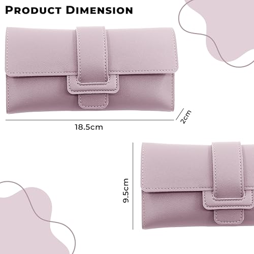 Image of Kraptick Women's Wallet -Stylish and Compact Purse Clutch Wallet for Women, Stylish Card Coin Holder, Debit Card Holder, Money Organizer and Travel Wallet for Women with 12 Slots (Light Purple)