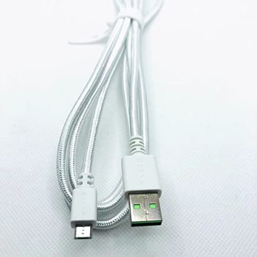Cordon micro USB pour Razer Seiren blanc avec transmission sans perte