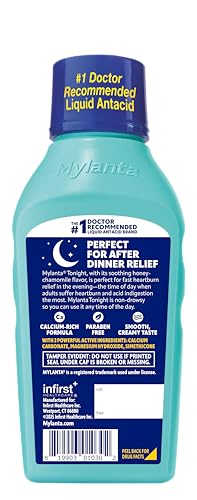 Image of Mylanta Heartburn and Gas Relief, Liquid Antacid, Tonight Formula, Honey Chamomile Flavor, 12 Fl Oz