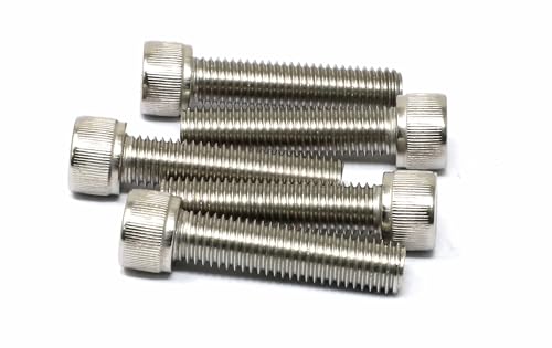 Image of iexcell 5 Pcs M12 x 50mm Thread Pitch 1.75 mm Stainless Steel 304 Hex Socket Head Cap Screws Bolts Kit