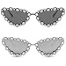 Full Crystal Shiny Cat Eye Sunglasses For Women Vintage Fashion Luxury Rhinestone Sun Glasses Female Elegant Shades (2pcs-black&silver)