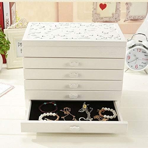 TEMKIN Jewelry Storage Box with one drawer open showing contents
