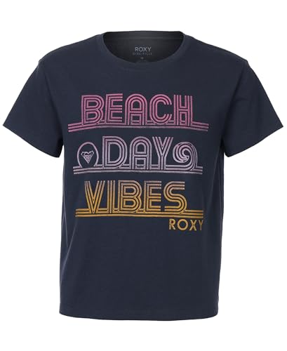 Image of Roxy Girls' Short Sleeve Boyfriend Fit Logo Tee, Crew Neck Graphic T-Shirt, Soft & Comfortable