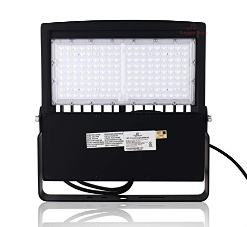 RuggedGrade 150 Watt NextGen III LED Flood Lightâ€“ 20,000 Lumen â€“ Super Efficiency 130 Lumen to Watt - 5000K Bright White - Replaces 750W-1000W - 150 Watt LED Flood Light â€“ 5000K - No Photocell