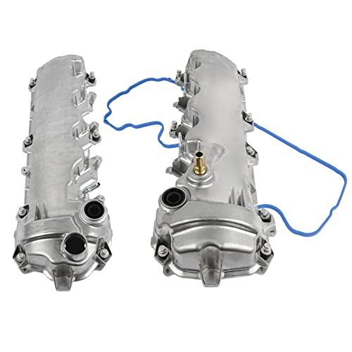 Image of Engine Valve Cover w /Gasket (Left & Right) Replacement for Ford Expedition F150 Truck F250 F350 Super Duty Mustang Lincoln Navigator 4.6L 5.4L 2004-2014 9L1Z6582C 9L1Z6582D