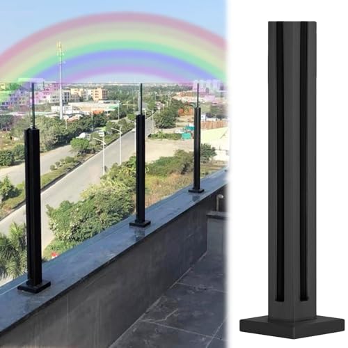 Kit de balaustrada ajustable para uso en exteriores, 30150 cm, para balcón, terraza, piscina, paneles de barandilla gris incluidos