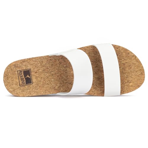 Image of RockDove Women's Isla Lift Platform Slide Sandals with Cushioned Arch Support and Soft Dual Straps