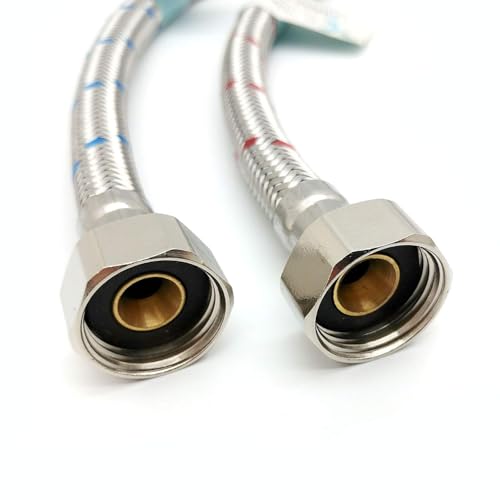Latiguillo de acero inoxidable aprobado por WRAS, conector flexible seguro de 500 mm 6