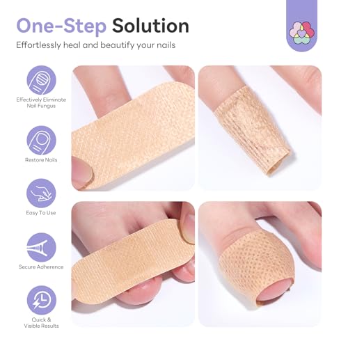 Image of SAVILAND Fungal Nail Patches 32 PCS FSA-HSA Extra Strength: 8H Overnight Repair 1% Tolnaftate Toenail Treatment Nighttime Nail Renewal Restores Damaged Nails Discolored Thick Yellow