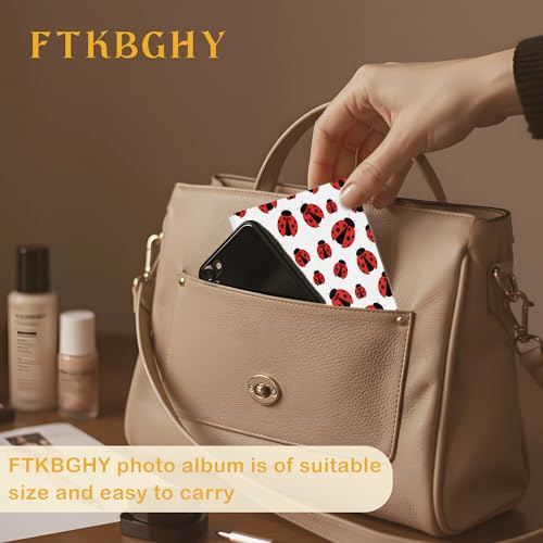 Image of Ladybug Photo Album 4x6, Ladybug Gifts Baby Boy Girl 18 Pockets Small Picture Memory Book Photo Album Keepsake for Babies Shower Newborns Family