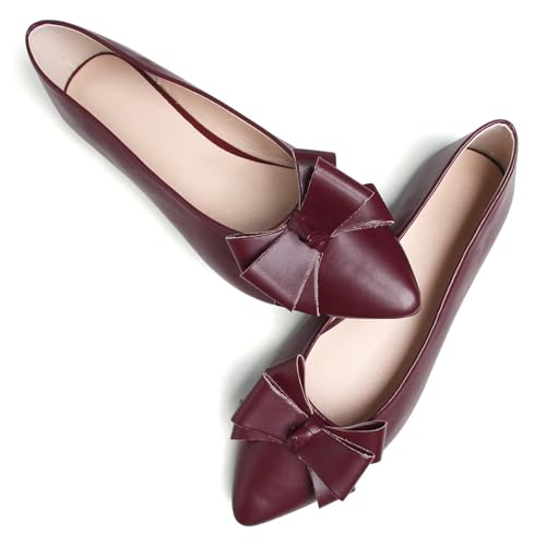Image of SAILING LU Women's Bow-Knot Pointed Toe Ballet Flats