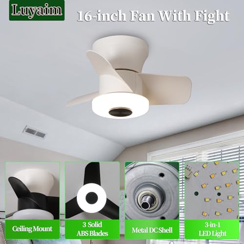 Plafonnier ventilateur de plafond moderne avec lumière LED variable