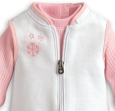Snowy Chic Outfit for Dolls with Book (Doll Not Included)
