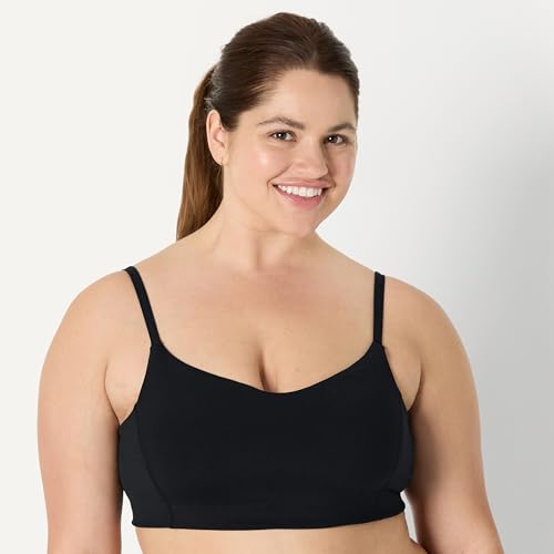 Image of Amazon Essentials Women's Active FormFlex Buttery Soft Light Support Sweetheart Neck Yoga Sports Bra with Removable Cups, Breathable, Moisture Wicking