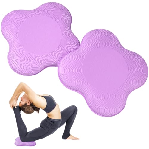 Image of Yoga Knee Pads 2 Pack, Foam Kneeling Cushions - Non-Slip Pilates Knee Pad Cushion & Wrist Support - Portable Workout Knee Pads for Meditation, Kneeling, Balance, Floor, Pilates,Yoga