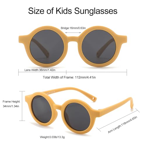 Baby Sunglasses with Strap Polarized Flexible UV400 for Infant Toddler Boys Girls Age 0-36 Months2