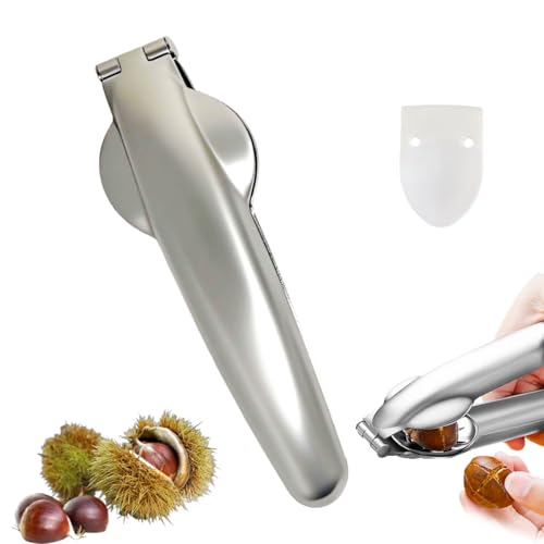Mino Plus Cortador de Castañas,Pinzas para Castañas,Cortador de Castañas de Acero Inoxidable,Pinzas de Castañas Multifuncional,para Castañas, Nueces, Avellanas y Otros Frutos Secos