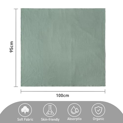 GLLQUEN BABY Baby Blankets for Newborn Soft 2 Pack, Muslin Cotton Baby Boy or Girl Blanket 95x100cm - Image 3
