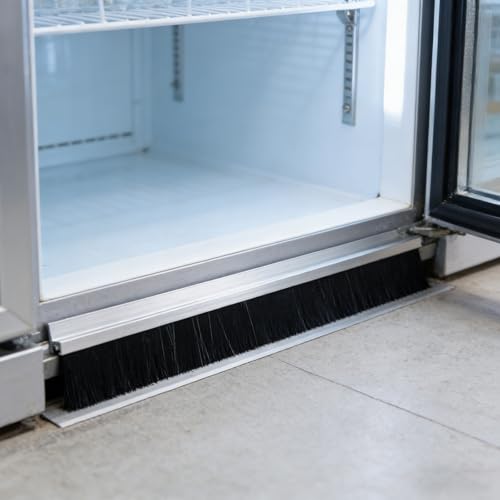 Bande de joint de brosse de porte alu argent 110mm
