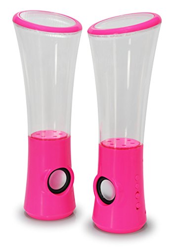 Preisvergleich Produktbild waateck Waterdance Lautsprecher PC mit Trinkbrunnen Lichterkette rosa