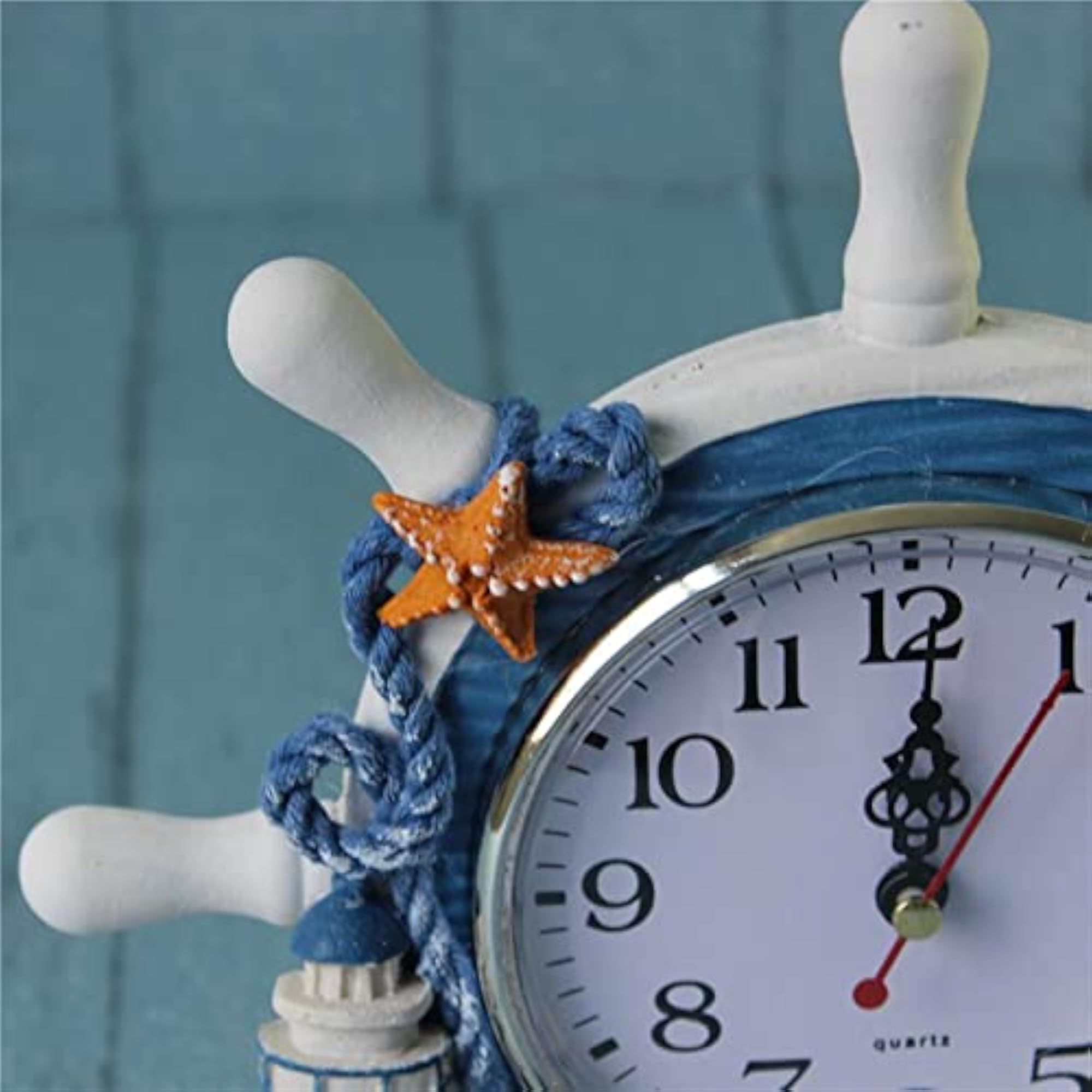 Wooden Nautical Anchor Clock, Table Decor