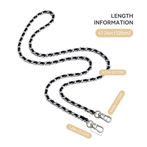 Image of Jiesinlov Purse Chain Adjustable Shoulder Strap with Small Metal Ball Replacement Transformation Crossbody Handbag
