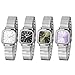 JewelryWe Reloj Cuadrado Analógico Mujer: Escala de Barra Simple Elegante Correa de Acero Inoxidable Plata Ajustable Esfera Morada Imagen de JewelryWe Reloj Cuadrado Analógico Mujer: Escala de Barra Simple Elegante Correa de Acero Inoxidable Plata Ajustable Esfera Morada