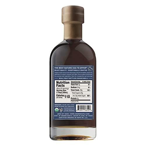 Crown Maple Blueberry Organic Maple Syrup, 8.5 Fl Oz, Pancakes, Waffles, Cocktails, Flavor Marinades #TOP1
