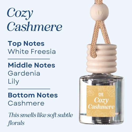 Image of CANDECraftCo Car Air Hanging Fragrance Oil, Car Auto Freshener for Essential Oils, Scents Fragrance Aromatherapy Automobile Diffuser, Long Lasting (Cozy Cashmere)