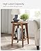 VASAGLE MAEZO Collection - Side Table, 2-Tier Small Round End Table, Nightstand with Tapered Legs, Curved Transitions, for Small Spaces, Living Room, Bedroom, Rustic Walnut ULET283T41