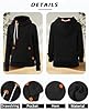Cindeyar Hoodies for Women UK Oversized Hoodie Womens Autumn Winter Long Sleeve Ladies Hoodies Pullover Sweatshirts with Pockets Black #3