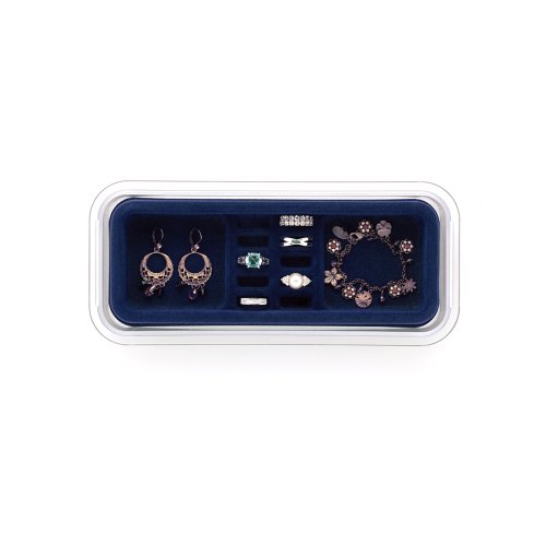 Neatnix Stax Jewelry Rings & Things Mini Organizer Tray, Midnight Blue