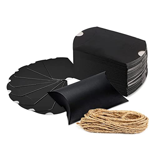 Lot de 100 boîtes à dragées en papier kraft vintage pour mariage, anniversaire, fête de Noël