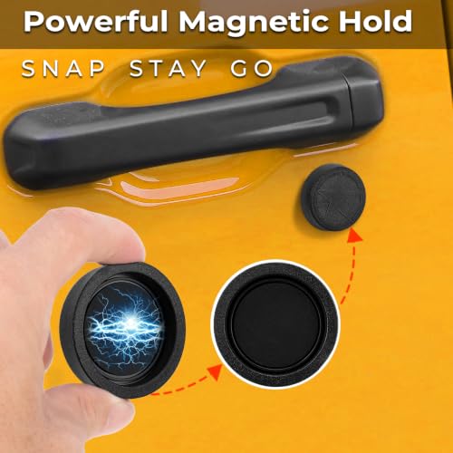 Image of CALBEAU Strong Magnet Keyhole Covers Compatible with 2018-2026 Jeep Wrangler JL and Gladiator JT, 2 Front & 1 Tailgate Door Lock Protectors, Star, 3 PCS