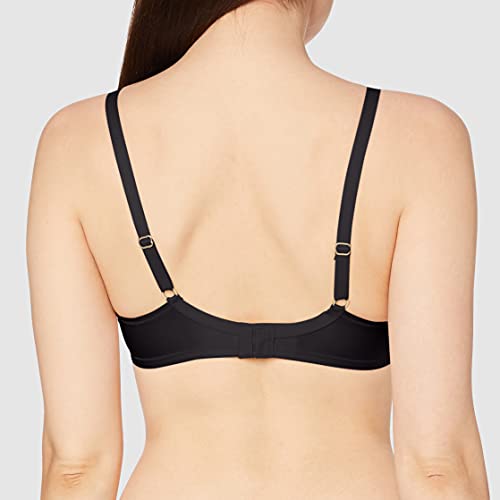 Hanro Women's Satin Deluxe Underwire Bra 71072, Black, 32 D #TOP1