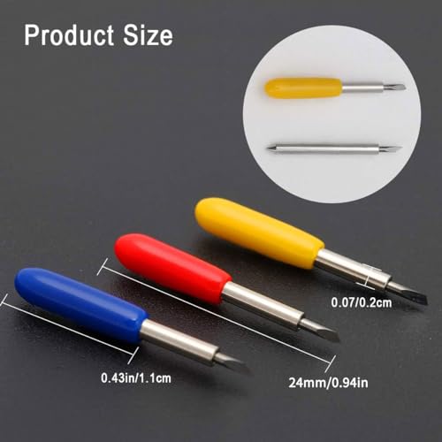 Image of TecoKart 35PCS Replacement Cutting Blades for Cricut Explore Air 2 /Air 3 /Make 3 /Maker 20PCS 45 Fine Point Blade +5PCS 60 Deep Cut +10PCS 30 Replacement Blade for Cricut