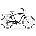 sixthreezero Around The Block Men's Beach Cruiser Bike, 7-Speed Hybrid Bicycle with Rear Rack, 26 Inch Wheels, Mattte Black