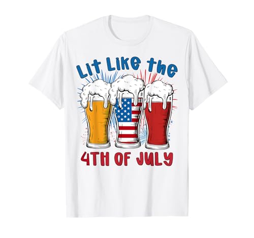 Divertida bandera patriótica de Estados Unidos para fiesta del 4 de julio Camiseta