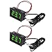 Treedix 2個 デジタル温度計 12V 緑 1ｍの10Kプローブ付き -50℃ー＋110℃ 水槽 冷蔵庫 水温用