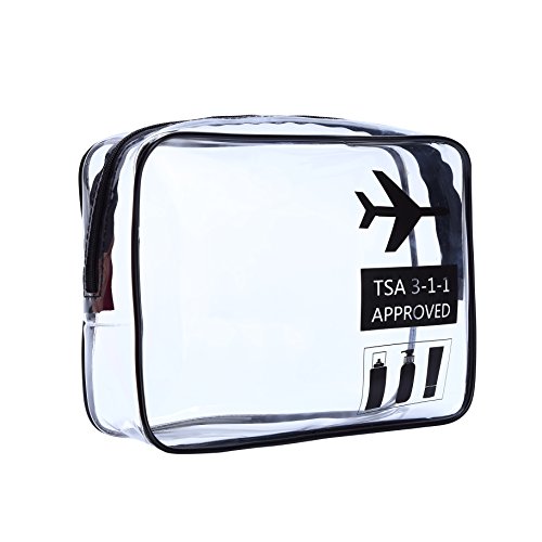 HOYOFO Clear Toiletry Travel Bag PVC Makeup Bags Accessories for Men and Women