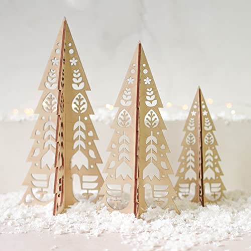 21 BEST SCANDINAVIAN CHRISTMAS DECORATIONS 2023 39 Rocket & Fox Handmade wooden Christmas tree set