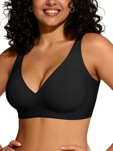 Image of Jelly Wireless Bras for Women No Underwire Push Up Seamless Full Coverage Bralettes Support Lift Everyday Bra